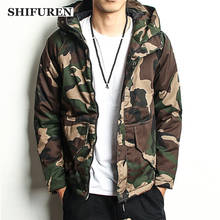 SHIFUREN Winter Warm Hooded Parka Men Jackets Cotton-padded Chaquetas Hombre Male Casual Camouflage Overcoat Size S-XXXL 2024 - buy cheap