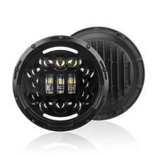 Faro LED redondo para coche, lámpara de conducción de 7 pulgadas, para Jeep Wrangler, señal de giro Retro, 12V/24V 2024 - compra barato