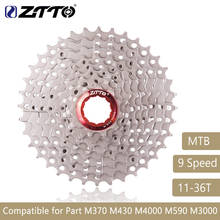 Ztto mountain bike cassete 9 velocidades para bicicleta, peças de bicicleta mtb 9 velocidade 9 s 36t roda dentada para m370 m430 m4000 m590 m3000 394g 2024 - compre barato