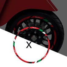 Kit de adesivos refletivos para roda de motocicleta, 12 ", para vespa gts gtv 250 300 150, blusa e aro 2024 - compre barato