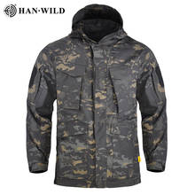 Куртка мужская тактическая в стиле милитари, ветрозащитная армейская флисовая одежда HAN WILD M65, камуфляжная ветровка, длинная Полевая куртка 2024 - купить недорого