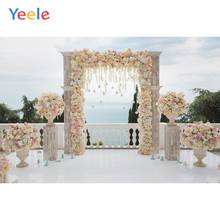 Yeele Flowers Door Pillar Dreamy Wedding Party Deco Photography Backgrounds Customized Photographic Backdrops for Photo Studio 2024 - buy cheap