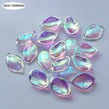 20 Pieces/lot 12x18mm AB Color Czech Glass Beads Leaf-shaped With Hole Bead Jewelry For Handmade DIY Accessories 2024 - buy cheap