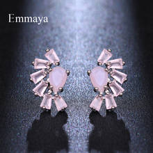 Emmaya New Fashion Geometry Shape Earring With AAA Zirconia Modern Dress-up In Wedding Party Symmetrical Style Shiny Jewelry 2024 - buy cheap
