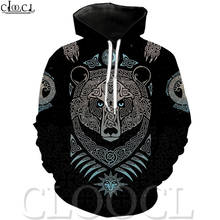 CLOOCL  Viking and Animal Bear 3D Print Men Women Hoodie Harajuku Autumn Sweatshirt Unisex Casual Jacket Tracksuit Drop Shipping 2024 - buy cheap