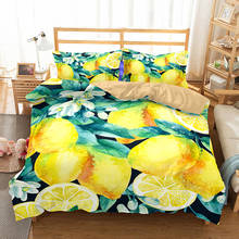 3D bedding set lemon print quilt cover set of lifey bedding sets pillowcase bed home textiles 2024 - buy cheap