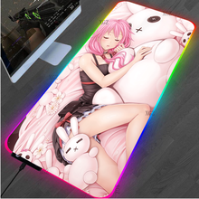 XGZ Anime Pink Sleeping Girl Mouse Pad XXL Rgb Gaming Accessories Computer PC Keyboard Mat Colorful Gamer LED Kawaii Mouse Pad 2024 - buy cheap