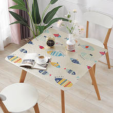 Waterproof PVC tablecloth cartoon fish Table Mat Soft glass Tablecloth 1.0 mm customize oilproof party table Refurbishment cover 2024 - buy cheap