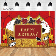 Laeacco-cortina roja de circo, telón de fondo para sesión fotográfica, póster para fiesta de cumpleaños de bebé, retrato personalizado 2024 - compra barato