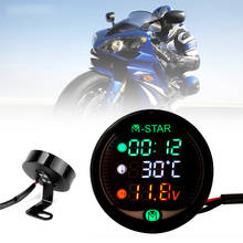 LED 3-in-1 Motorcycle Meter 12V Waterproof Time Temperature Voltage Display Table For Yamaha MT 10 09 FZ 07 09 6 FAZER 6R MT125 2024 - buy cheap
