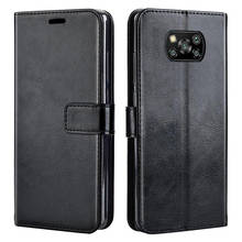 Leather Case for On Xiaomi Poco X3 Nfc Back Cover Phone Flip Case for Pocophone X3 Nfc Mi x3 Card Holdear Stand Case 2024 - buy cheap