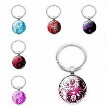 LLavero de moda para mujer, joyería de plata, cristal convexo, Yin Yang, rosa, bolso de hombro, colgante, joyería 2020 2024 - compra barato