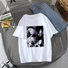 Camiseta estampada para mujer, camiseta de Anime Bungo Stray Dogs para mujer, Tops para mujer, camiseta estampada japonesa de Egirl Dazaizhi 2024 - compra barato
