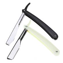 Men Straight Edge Folding Razor Holder with Plastic Handle Manual Beard Shaver 2024 - buy cheap