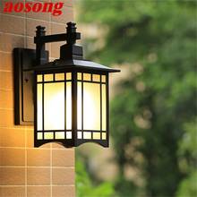 AOSONG Outdoor Wall Sconces Lamp Classical Retro Light LED Waterproof Decorative for Home Aisle 2024 - buy cheap