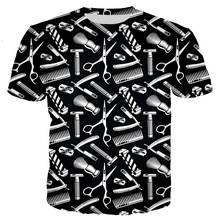 Barber Hairdresser Shears  men/women New fashion cool 3D printed t-shirts casual style tshirt streetwear tops 2024 - buy cheap