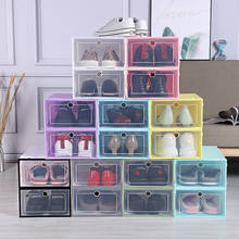 Conjunto de caixas organizadoras de plástico, 6 peças, armazenamento, caixas para sapatos, armário, gavetas, quarto, moderno, dobrável, guarda-roupa 2024 - compre barato