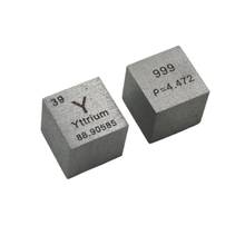 Colección de Metal de alta pureza 99.9% de Yttrium, elemento tallado de tierra rara, Cubo de 10mm Y 7,45g 2023 - compra barato