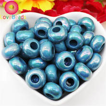 10Pcs Lot Wholesale Color Big Hole European Spacer Beads Charms Fit Pandora Bracelet Bangle Women DIY Crafts Jewelry Making Bulk 2024 - buy cheap