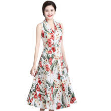 Vestido de verano largo sin mangas con estampado Floral 2024 - compra barato