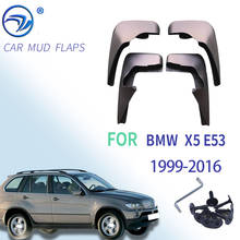 Lama do carro flaps respingo guardas mudguards mud flap frente traseira para fender para bmw x5 e53 1999 2000 2001 2002 2003 2004 2005 2006 2024 - compre barato