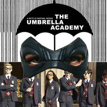 2020 Umbrella Academy Cosplay Mask Black Latex Eye Masks for Men Eye Patch Carnival Party Props Halloween Adults Hero Masks 2024 - buy cheap