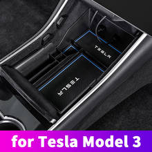 Caja de almacenamiento de control central en el coche, rejilla de caja de almacenamiento central para Tesla Model3 2018 2019 2020, accesorios de modificación interior 2024 - compra barato