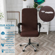 Fundas de LICRA elásticas para silla de oficina, tamaños M/L, impermeables, para asiento de ordenador, fundas extraíbles para sillas de oficina 2024 - compra barato