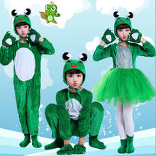 Костюм зеленой лягушки для мальчиков и девочек, повязка на голову для косплея, юбка-пачка, детвечерние костюм на день рождения, танцевальный костюм животного, подарок на Хэллоуин 2024 - купить недорого