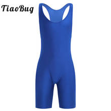 Men One-piece Sleeveless Solid Color Wrestling Singlet Boxer Briefs Tight Bodysuit Underwear Swimming Gymnastics Sports Leotard 2024 - buy cheap