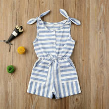 Pudcoco 2020 Summer Kid Baby Girl Stripe Clothes Romper Jumpsuit One Piece Outfit Summer 2024 - buy cheap