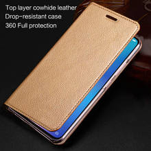 Genuine Leather Phone Case For Samsung Galaxy S6 S7 S8 S9 S10 S20 Plus Note 4 5 7 8 9 10 Lite 20 Ultra Case Cowhdie Wallet Cover 2024 - купить недорого