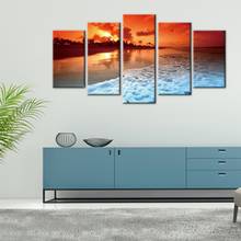 5 pieces modern painting canvas wall art canvas print for bedroom hall living room home art wide shelf 2024 - buy cheap