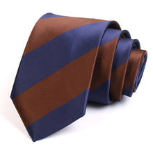 Men's Classic Blue / Dark Red Striped Neck Tie Fashion Formal Tie High Quality 7CM Ties For Men Business Suit Work Necktie 2024 - buy cheap