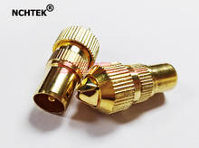 NCHTEK Golden Plated RF Antenna CATV TV FM Coax Cable PAL Male Plug Connector Adapter/Free shipping/25PCS 2024 - buy cheap