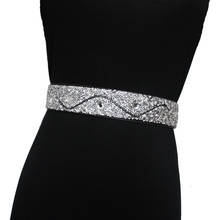 2020 nova cinta de couro do falso do vintage feminino de luxo cinto elástico para as mulheres contas de cristal cintas casual preto espartilho vestido cinto 2024 - compre barato