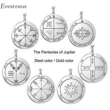 EUEAVAN 10pcs/lot Stainless Steel Pentacle Jupiter Seal Solomon Pendant for Necklace Talisman Acquiring Glory Rich Accessories 2024 - buy cheap