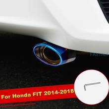 Para Honda ajuste JAZZ 2014-19 Car tail throat de alta calidad de acero inoxidable tubo de escape de la garganta trasera accesorios para el coche 2024 - compra barato