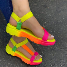 Zapatos informales multicolores para Mujer, Sandalias planas cómodas, ligeras, talla grande 43, novedad De 2021 2024 - compra barato