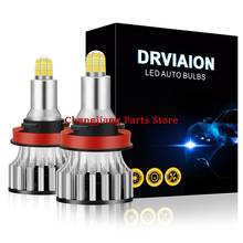 2 Pçs/set DC 9-32 V 24Chips H1 H7 H8 H9 H11 CONDUZIU a Lâmpada Do Farol Do Carro Lâmpadas LED 360 Graus de Alta Potência Do Carro LEVOU Luz 120W 18000LM 2024 - compre barato