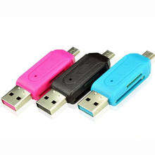 2in1 usb otg leitor de cartão universal mini usb otg tf leitor de cartão telefone extensão cabeçalhos mini usb otg adaptador para android 2024 - compre barato