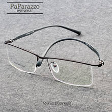 Brand Design Business Men Metal Myopia Glasses Frame Half Frame TR90 Prescription Eyeglasses Superelastic Legs oculos de grau 2024 - buy cheap