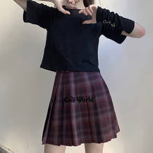 [Neón] faldas plisadas de cintura alta para estudiantes, uniforme escolar, ropa japonesa de verano 2024 - compra barato