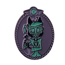 Alastor The Radio Demon Happy Hotel enamel pin Smiles Hell Overlord The Pilot Fantasy halloween Jewelry brooch 2024 - buy cheap