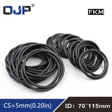 1PC Fluorine rubber Ring Black FKM Seal CS5mm OD70/75/80/85/90/95/100/115mm O Ring Seal Gasket Oil Ring Fuel Sealing Washer 2024 - buy cheap
