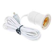 E27 Bulb Holder Light Holder Lamp Holder with Switch Decoration Cable Cord Plug White Modern Home Universal 2024 - buy cheap