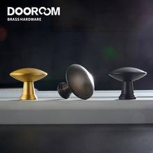 Dooroom Brass Furniture Handles Fresh Simple Nordic American Wardrobe Dresser Cupboard Cabinet Drawer Round Pulls Knobs  2024 - buy cheap