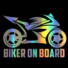 Car Sticker 3D biker on board Decals 3D Stickers on Car Reflective Motorcycle Car Styling 14*20cm 2024 - buy cheap