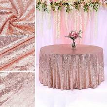 Sequin Tablecloth Pure Color Sequins Square Gold Table Cloth Party Banquet Home Decor Hotel Restaurant Wedding Decoration Hot 2024 - buy cheap