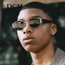 DCM-Gafas de sol Vintage para hombre y mujer, lentes de sol de lujo, estilo Punk ovalado, UV400, 2021 2024 - compra barato